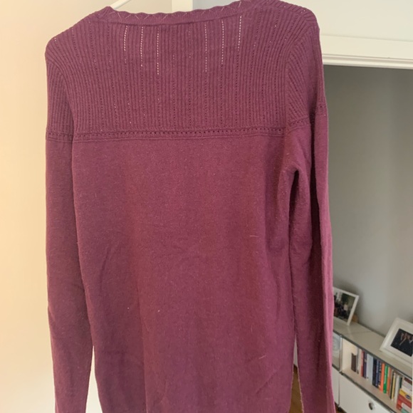 Catherine Malandrino plum wool sweather - Picture 3 of 5